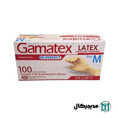 دستکش لاتکس گاماتکس سایز مدیوم