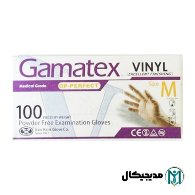 دستکش وینیل گاماتکس سایز مدیوم