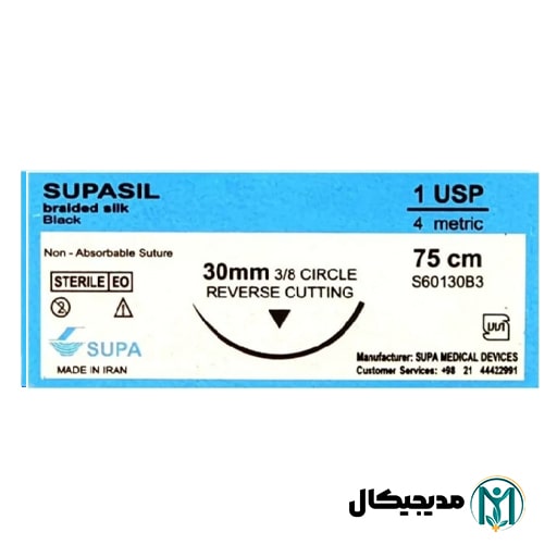 0-30-min (1) نخ بخیه سیلک 1 (یک) کات سوزن 30mm سوپا