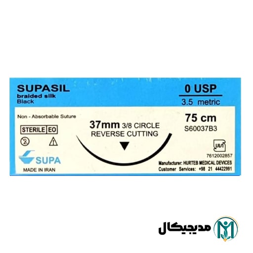 0-37-min نخ بخیه سیلک 0 (صفر) کات سوزن 37mm سوپا