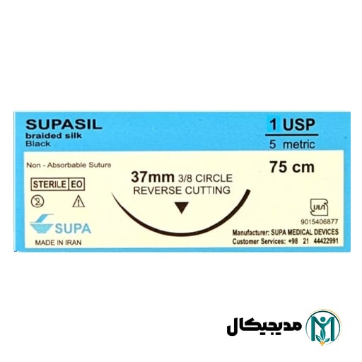 1-37-min (1) نخ بخیه سیلک 1 (یک) کات سوزن 37mm سوپا