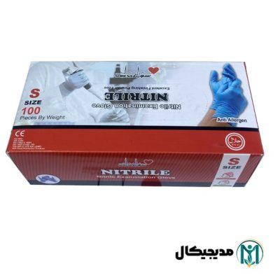 دستکش نیتریل آبی سورنا سایز اسمال
