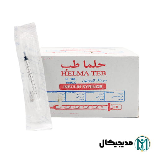 سرنگ انسولین 1 سی سی لوئرلاک حلما