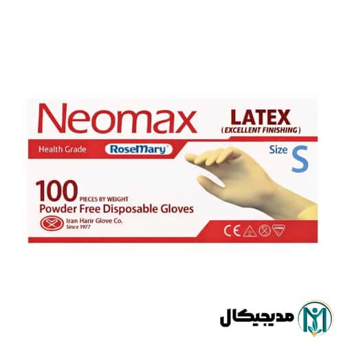 دستکش لاتکس نئومکس سایز اسمال